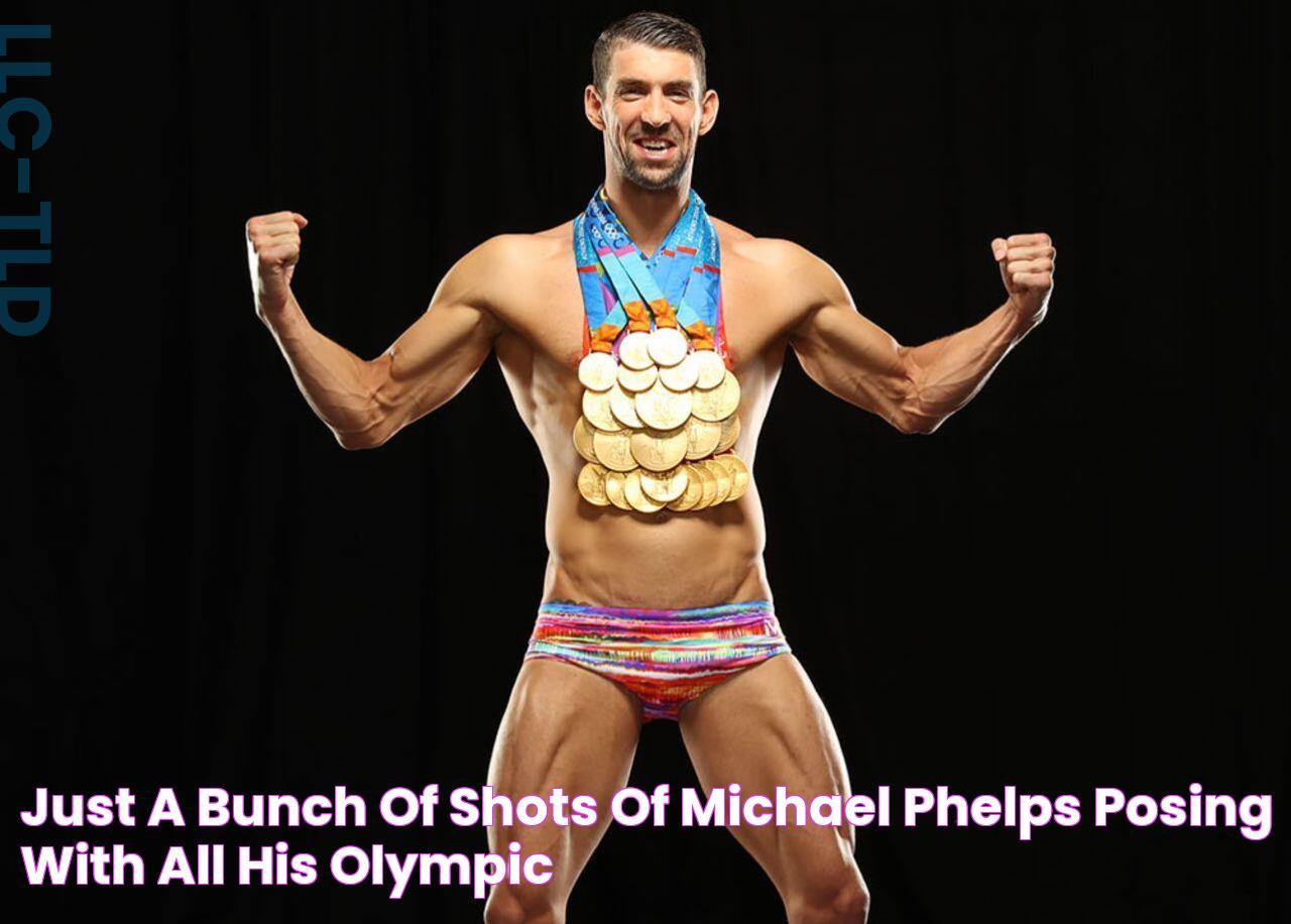 Just a Bunch of Shots of Michael Phelps Posing With All His Olympic