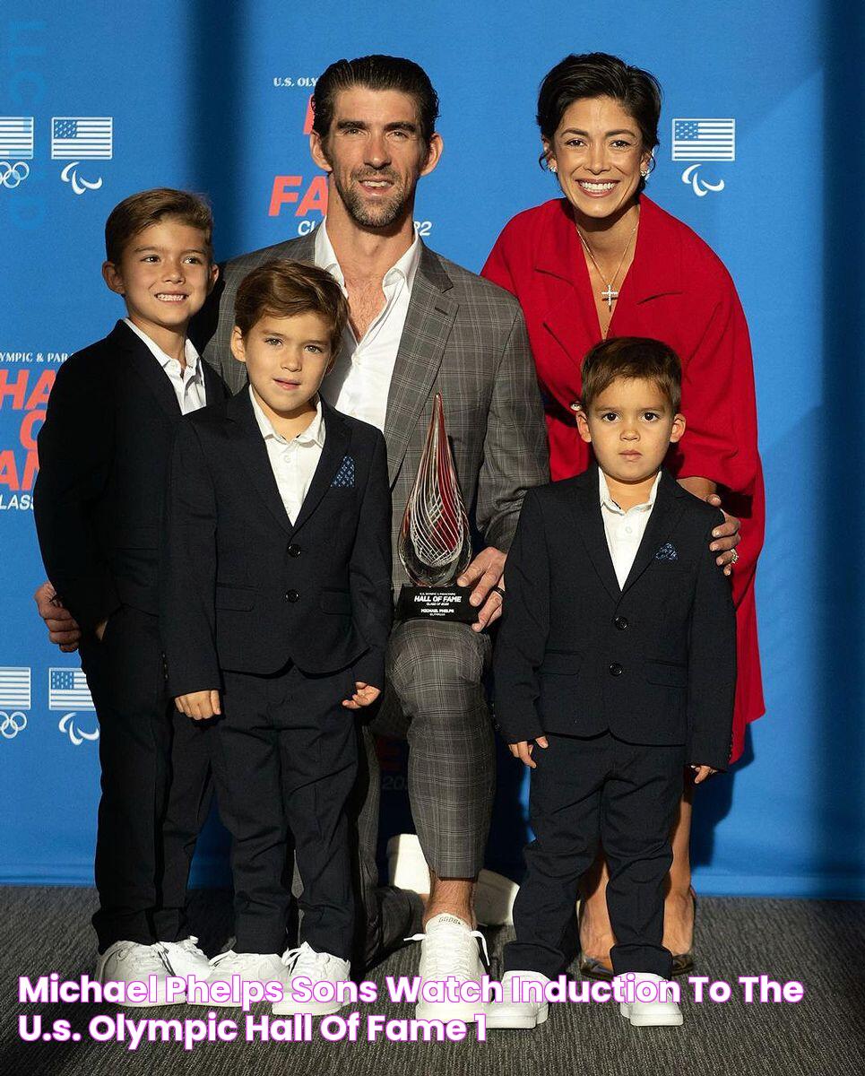 Michael Phelps' Sons Watch Induction to the U.S. Olympic Hall of Fame