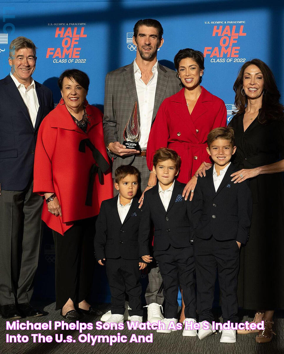 Michael Phelps' Sons Watch as He's Inducted Into the U.S. Olympic and