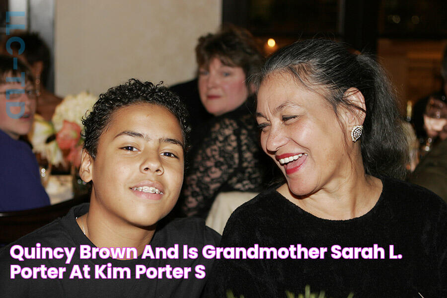 Quincy Brown and is grandmother Sarah L. Porter at Kim Porter’s