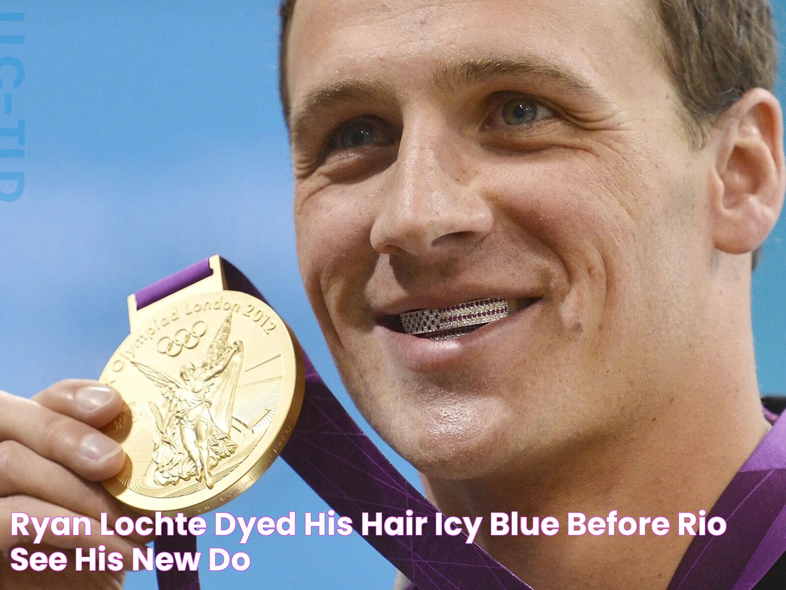 Ryan Lochte dyed his hair icy blue before Rio — see his new 'do