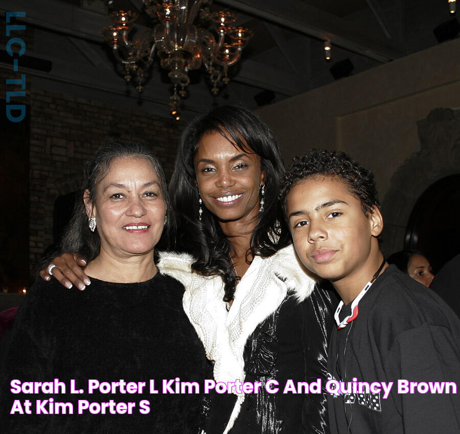 Sarah L. Porter (L), Kim Porter (C) and Quincy Brown at Kim Porter’s