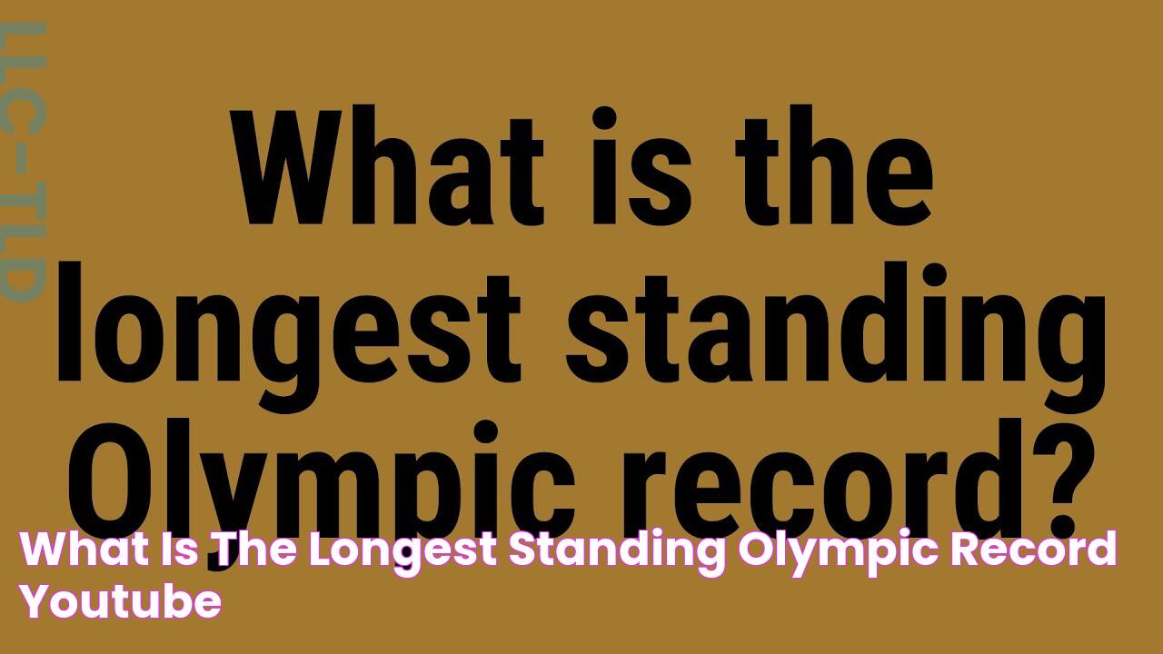 What is the longest standing Olympic record? YouTube