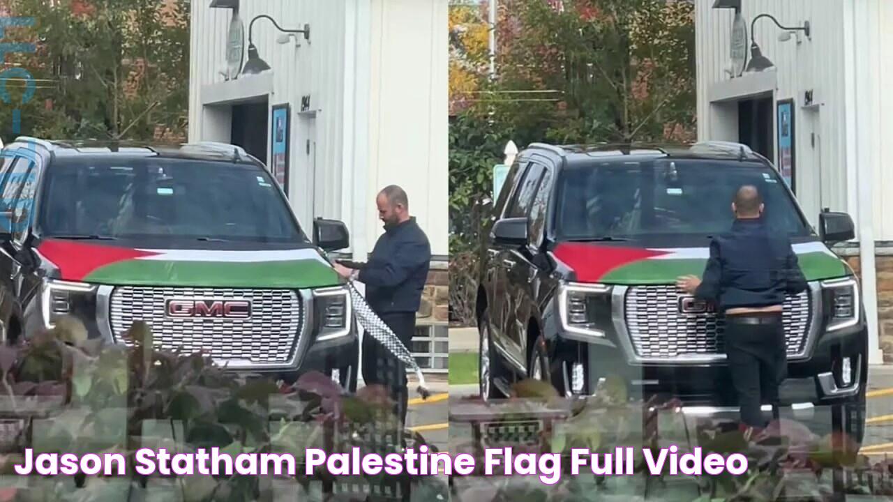 jason statham palestine flag full video