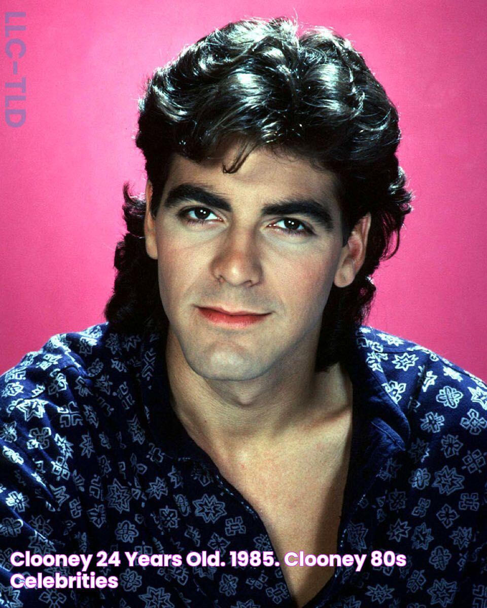 Clooney, 24 years old. 1985. clooney, 80s celebrities