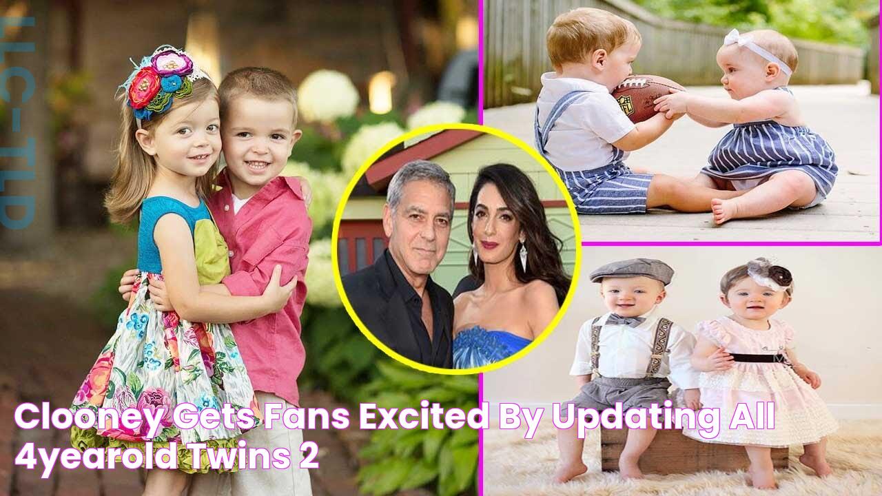 Clooney gets fans excited by updating all 4yearold twins