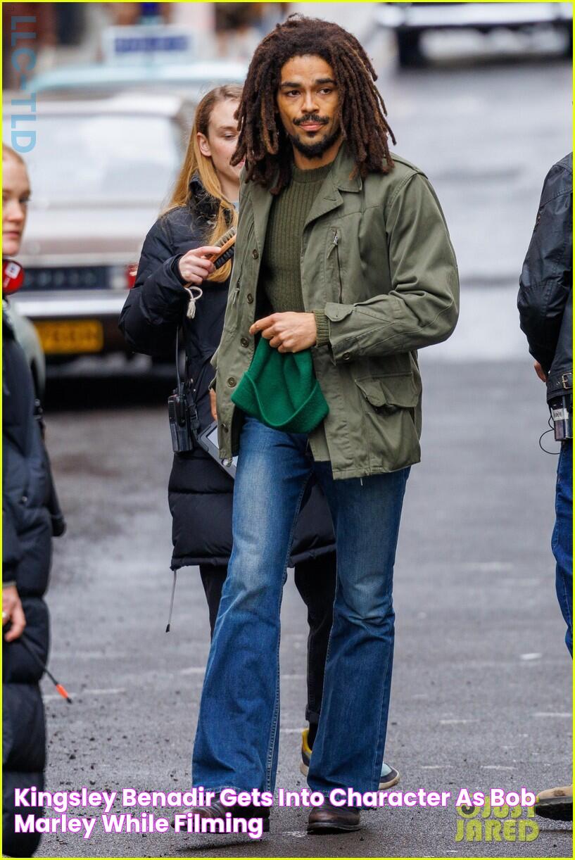 Kingsley BenAdir Gets Into Character as Bob Marley While Filming