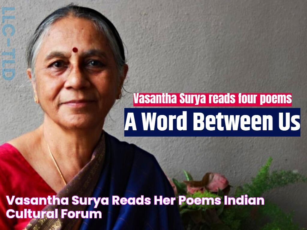 Vasantha Surya reads her poems Indian Cultural Forum