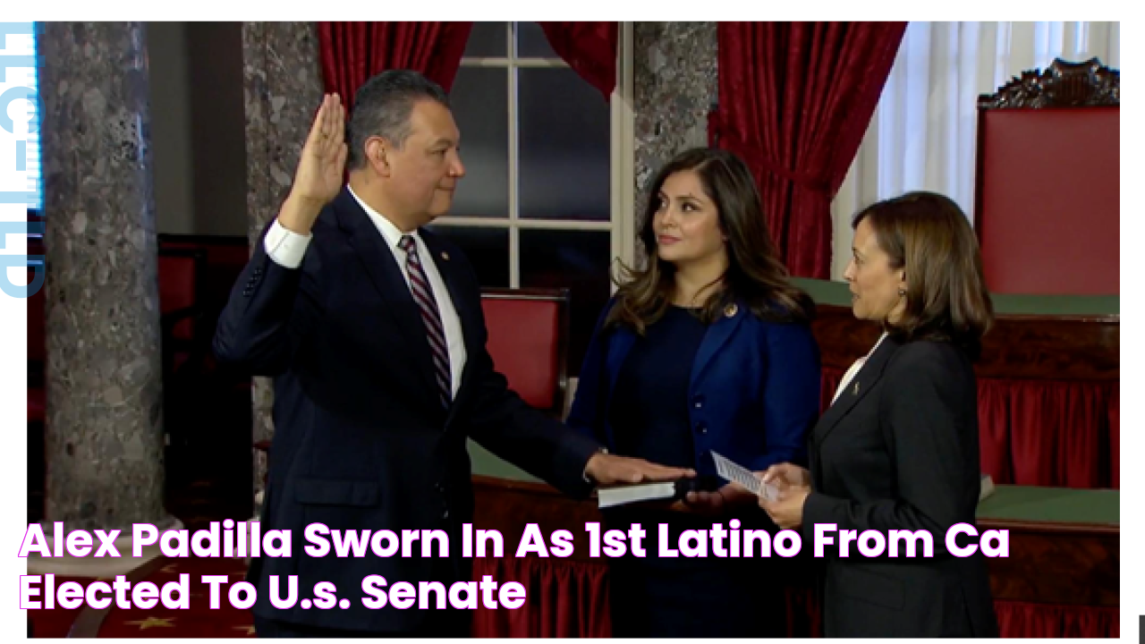 Alex Padilla sworn in as 1st Latino from CA elected to U.S. Senate