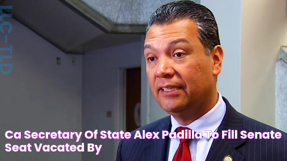 CA Secretary of State Alex Padilla to Fill Senate Seat Vacated by