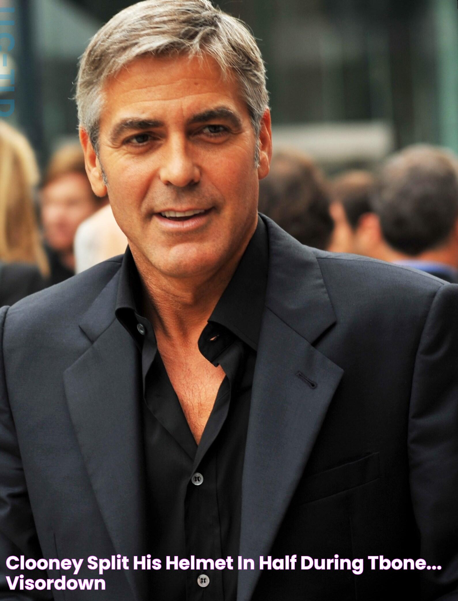 Clooney 'split his helmet in half' during Tbone... Visordown