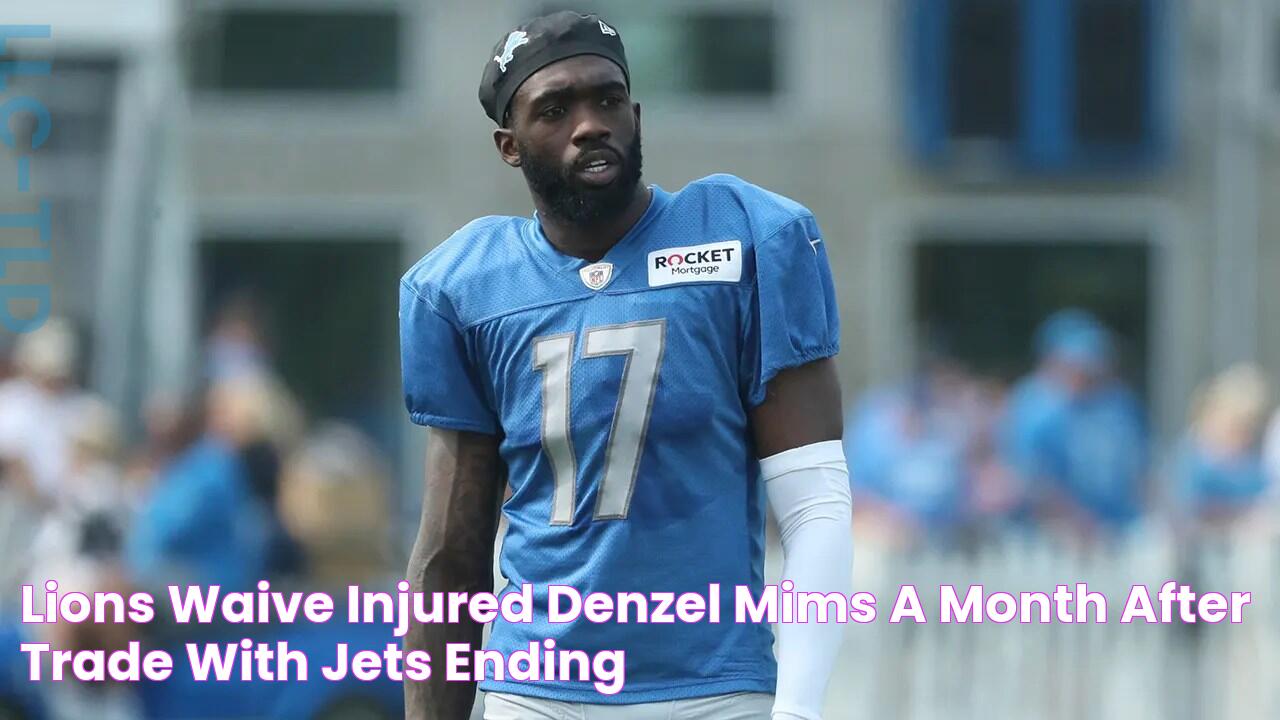 Lions waive injured Denzel Mims a month after trade with Jets, ending