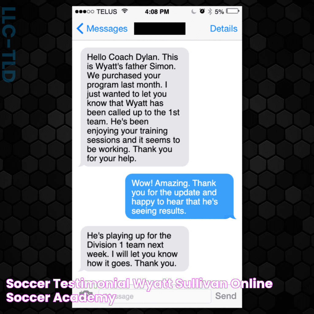 Soccer Testimonial Wyatt Sullivan Online Soccer Academy