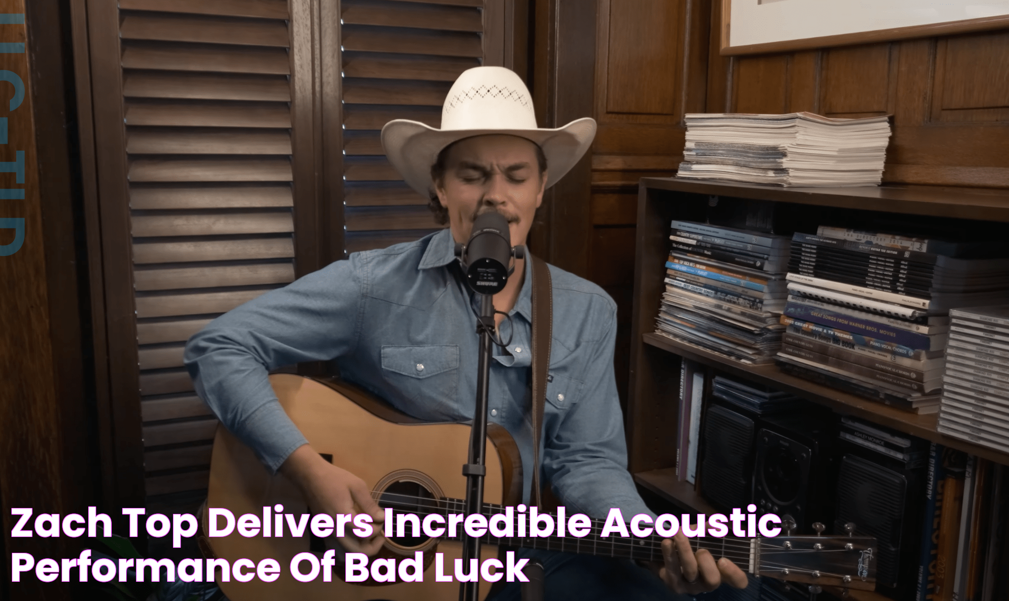 Zach Top Delivers Incredible Acoustic Performance of “Bad Luck